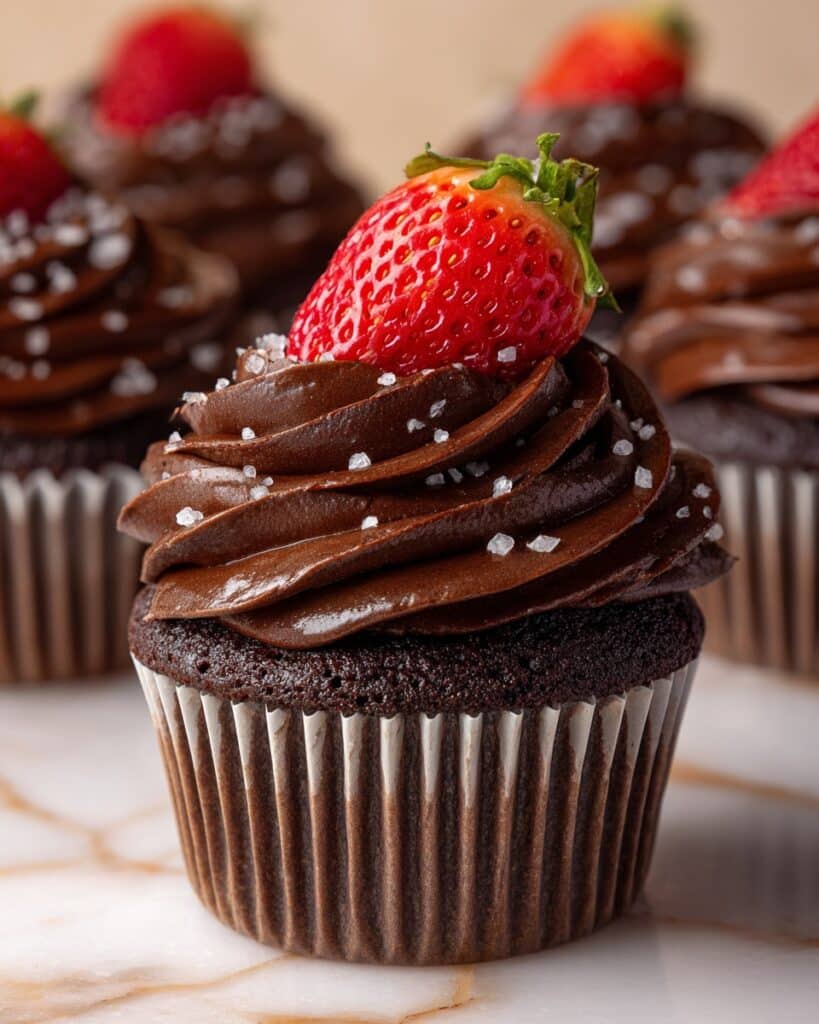 Chocolate-Covered Strawberry Cupcakes Recipe