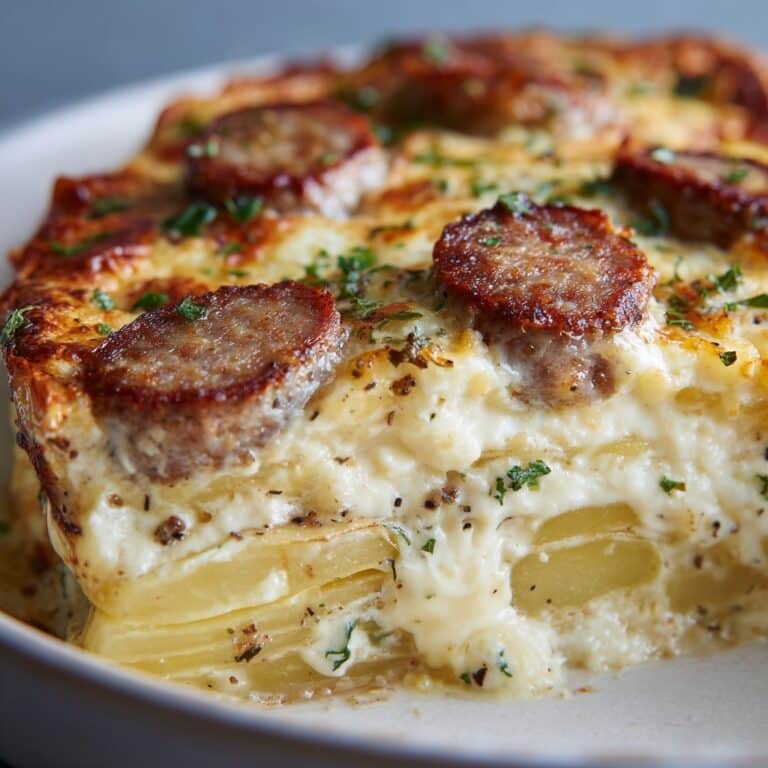 Creamy Sausage & Potato Bake Recipe
