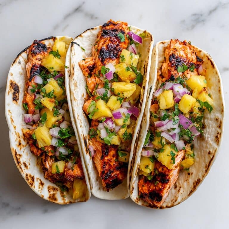 Chipotle Honey Salmon Tacos with Pineapple Salsa Recipe
