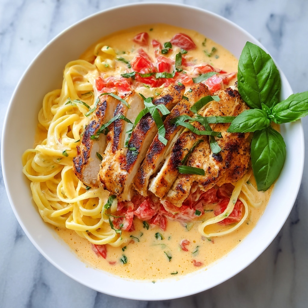 Garlic Basil Chicken with Tomato Butter Sauce Recipe