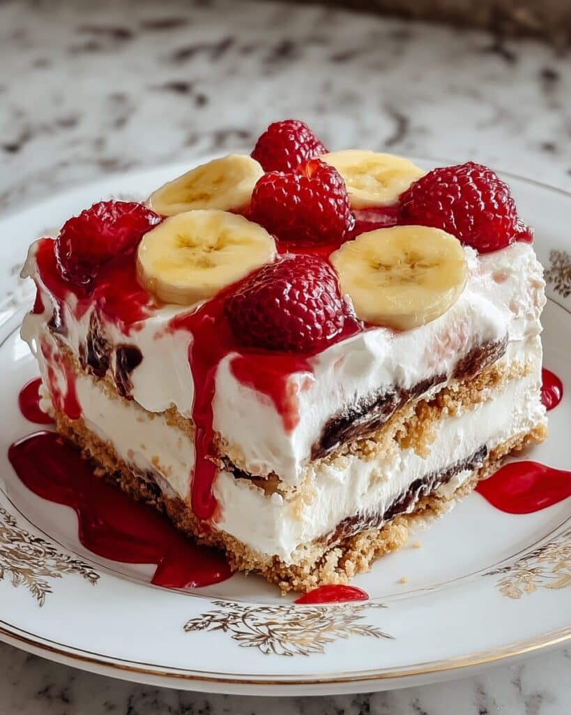 No-Bake Banana Split Cake Recipe