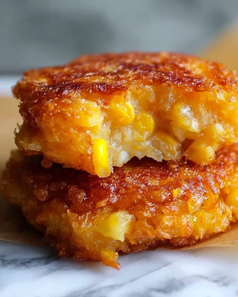 Crispy Cheddar Corn Potato Fritters Recipe