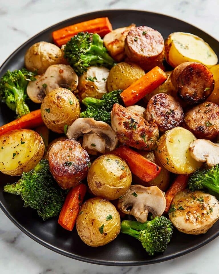 One Pan Baked Italian Sausage and Veggies Recipe