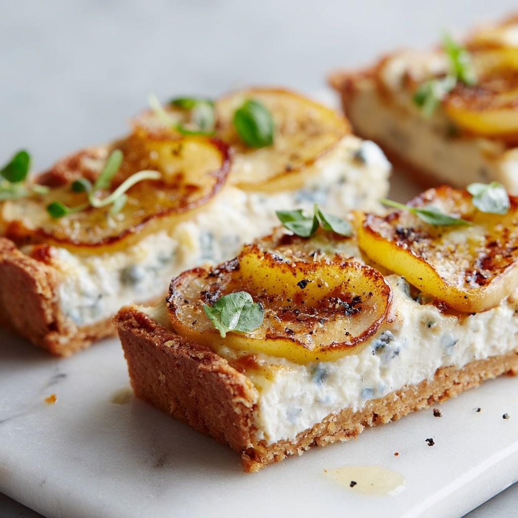 Pear and Gorgonzola Flatbread with Honey and Walnuts Recipe - Recipe Image