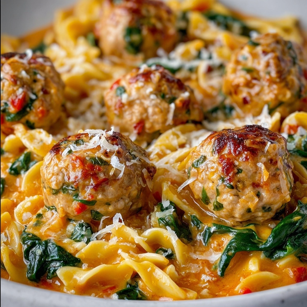 Marry Me Chicken Meatballs with Risoni Recipe - Recipe Image
