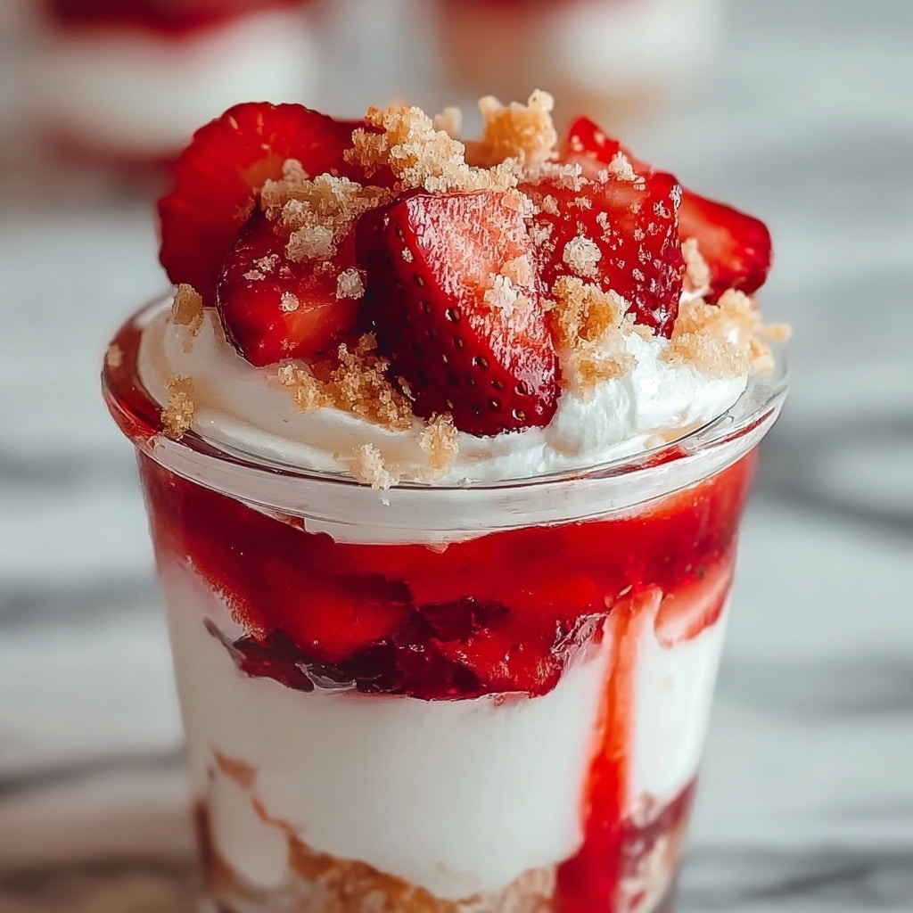 Strawberry Shortcake Cheesecake Cups Recipe - Recipe Image