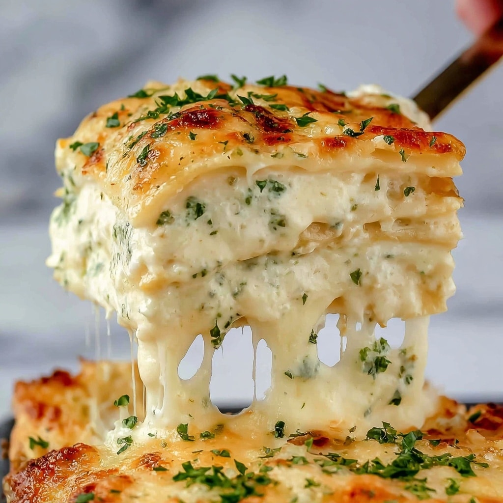 Chicken Lasagna with Spinach and Creamy Ricotta Sauce Recipe - Recipe Image