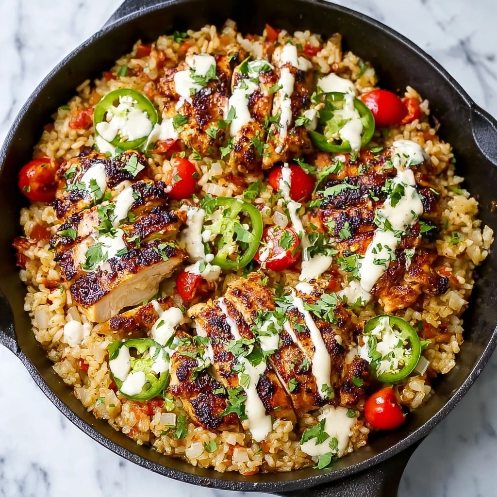 Salsa Chicken Cauliflower Rice Skillet Recipe - Recipe Image