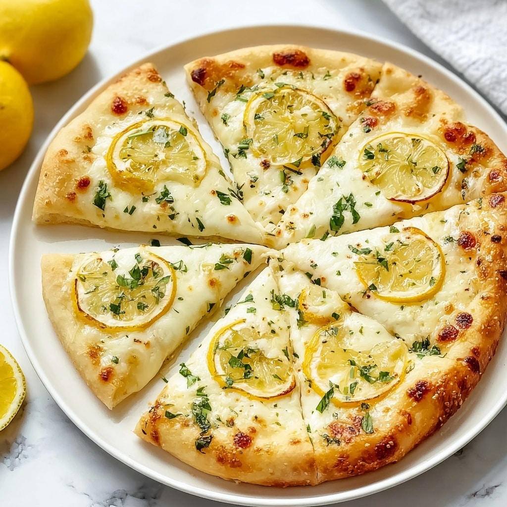 Lemon Pizza with Feta, Basil, and Garlic Recipe - Recipe Image