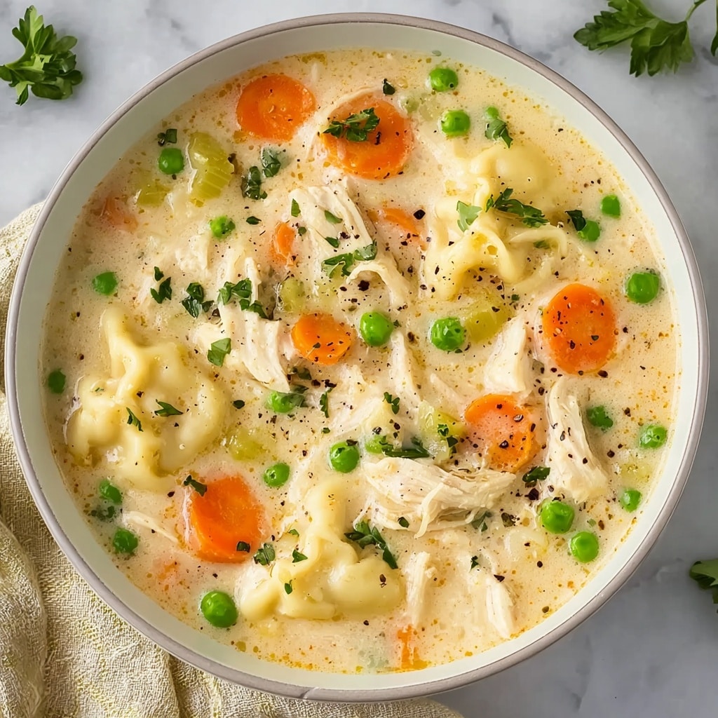 Healthy Chicken Pot Pie Soup Recipe - Recipe Image