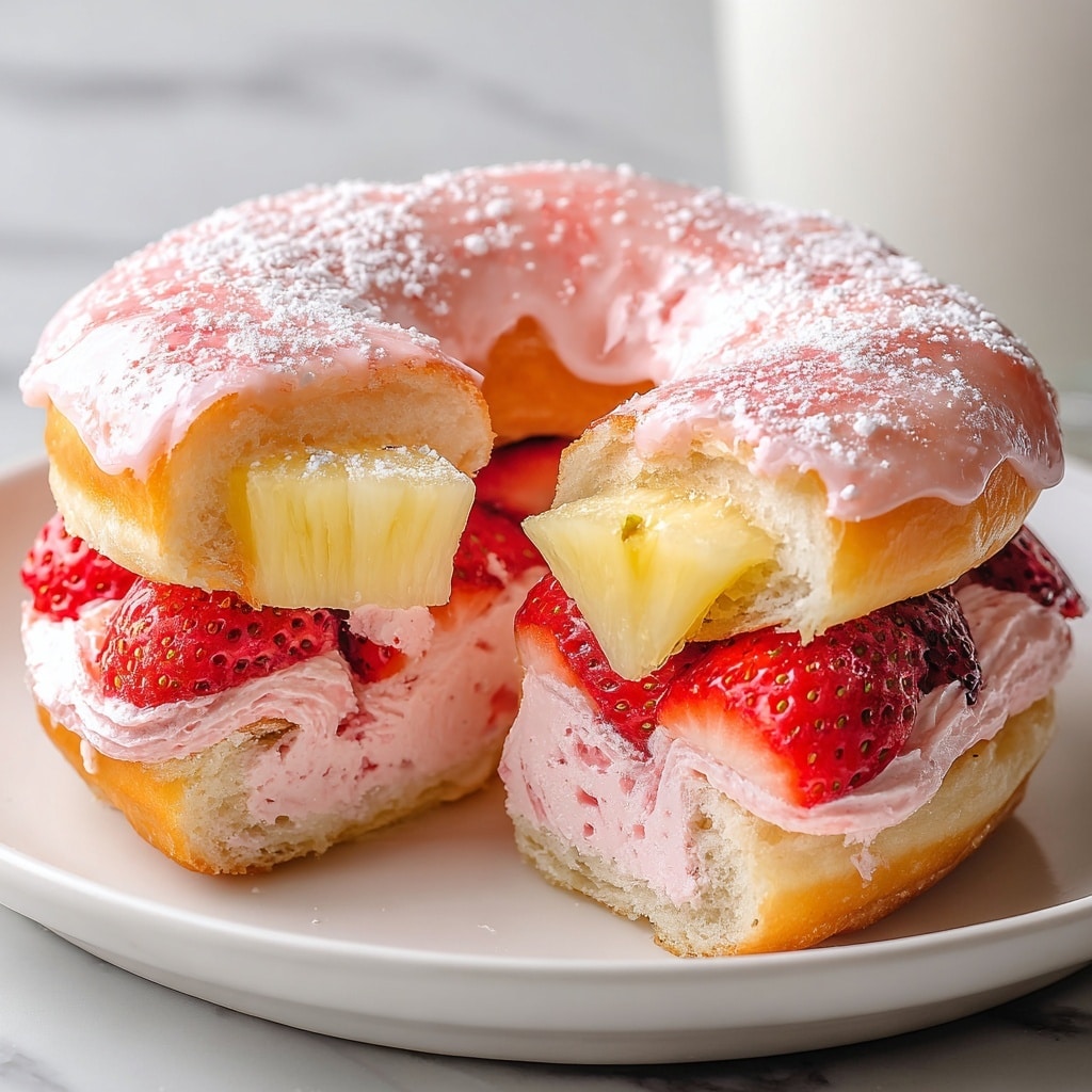 Strawberry Cream Cheese Pineapple Bun Recipe - Recipe Image