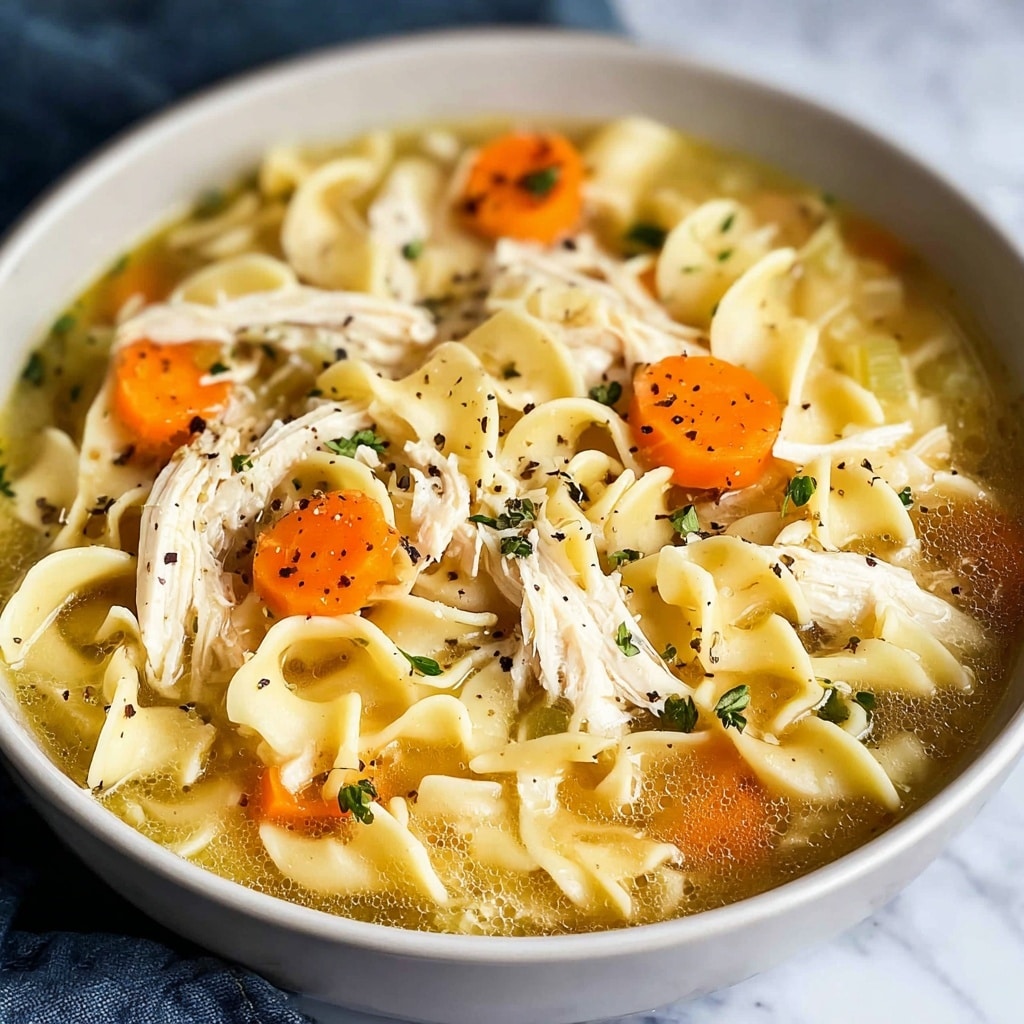 Creamy Chicken Noodle Soup in the Crock Pot Recipe - Recipe Image