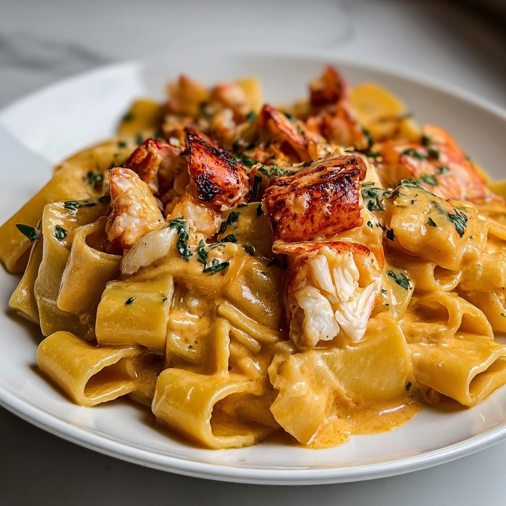 Creamy Tomato and Lobster Pasta Recipe - Recipe Image