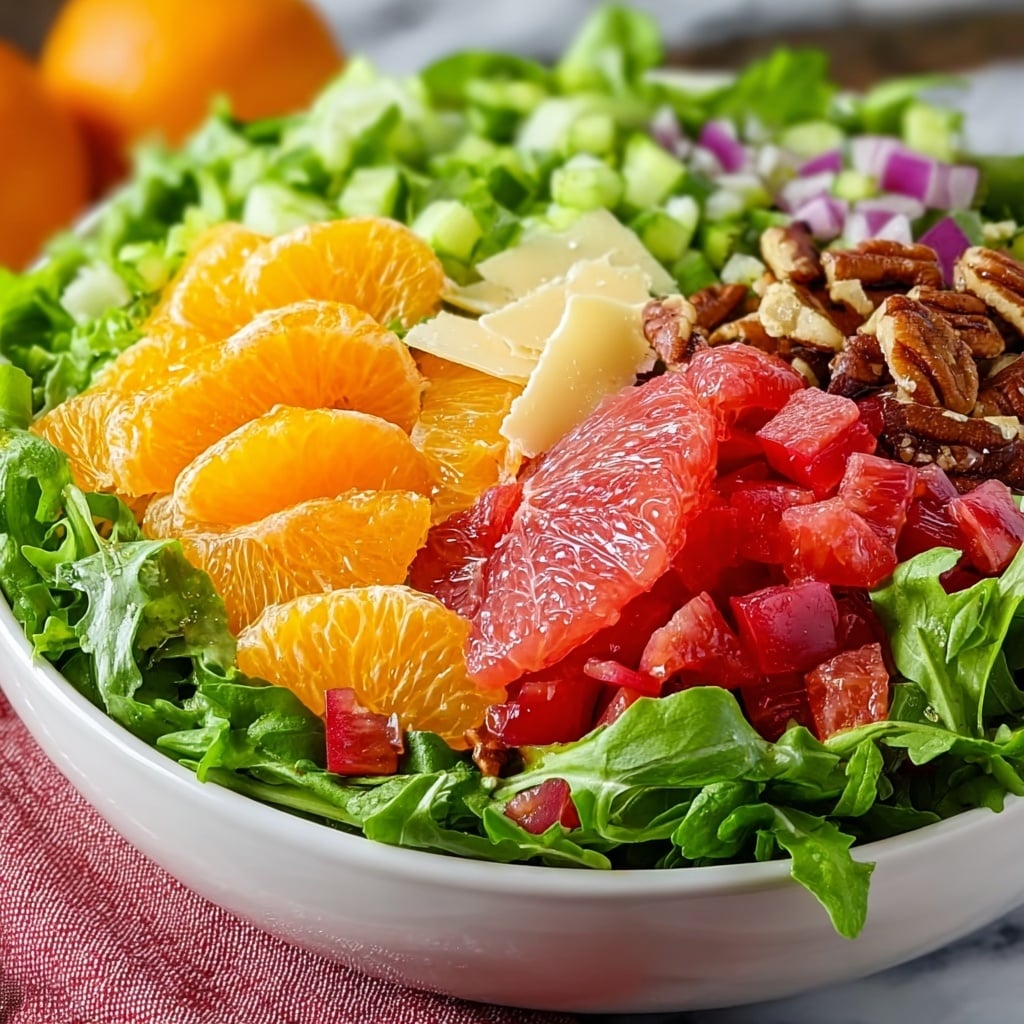 Citrus Arugula Salad with Goat Cheese and Toasted Nuts Recipe - Recipe Image