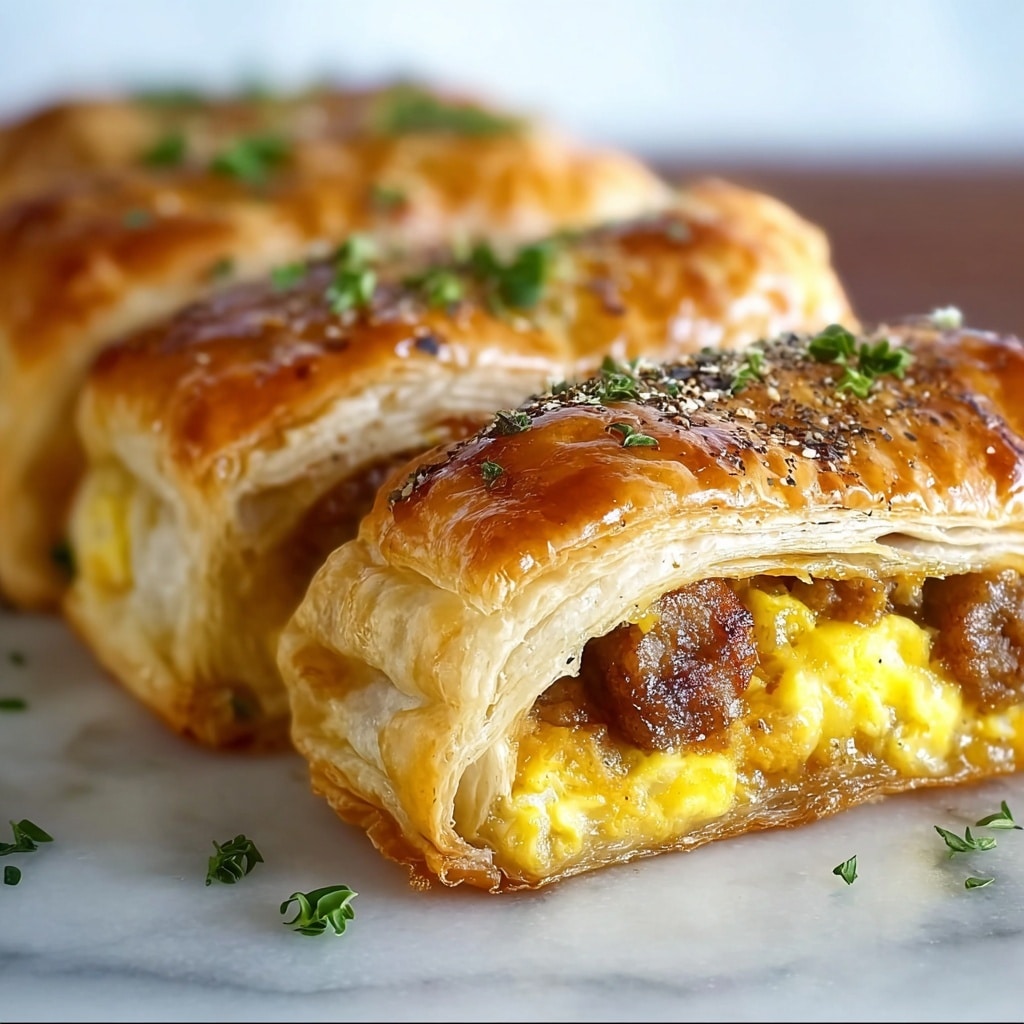 Sausage, Egg and Cheese Breakfast Roll-Ups Recipe - Recipe Image