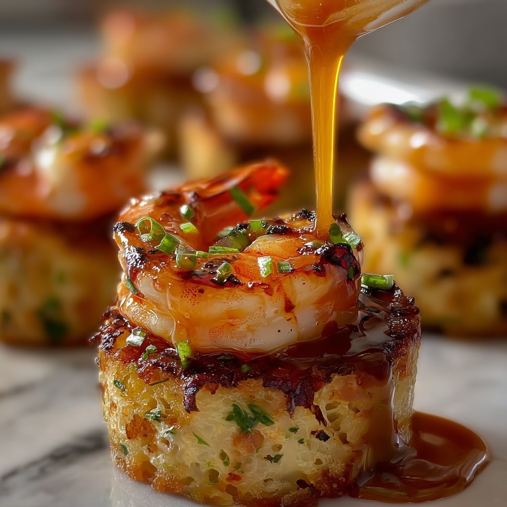 Shrimp and Scallion Grit Cups with Creamy Cheese Center Recipe - Recipe Image