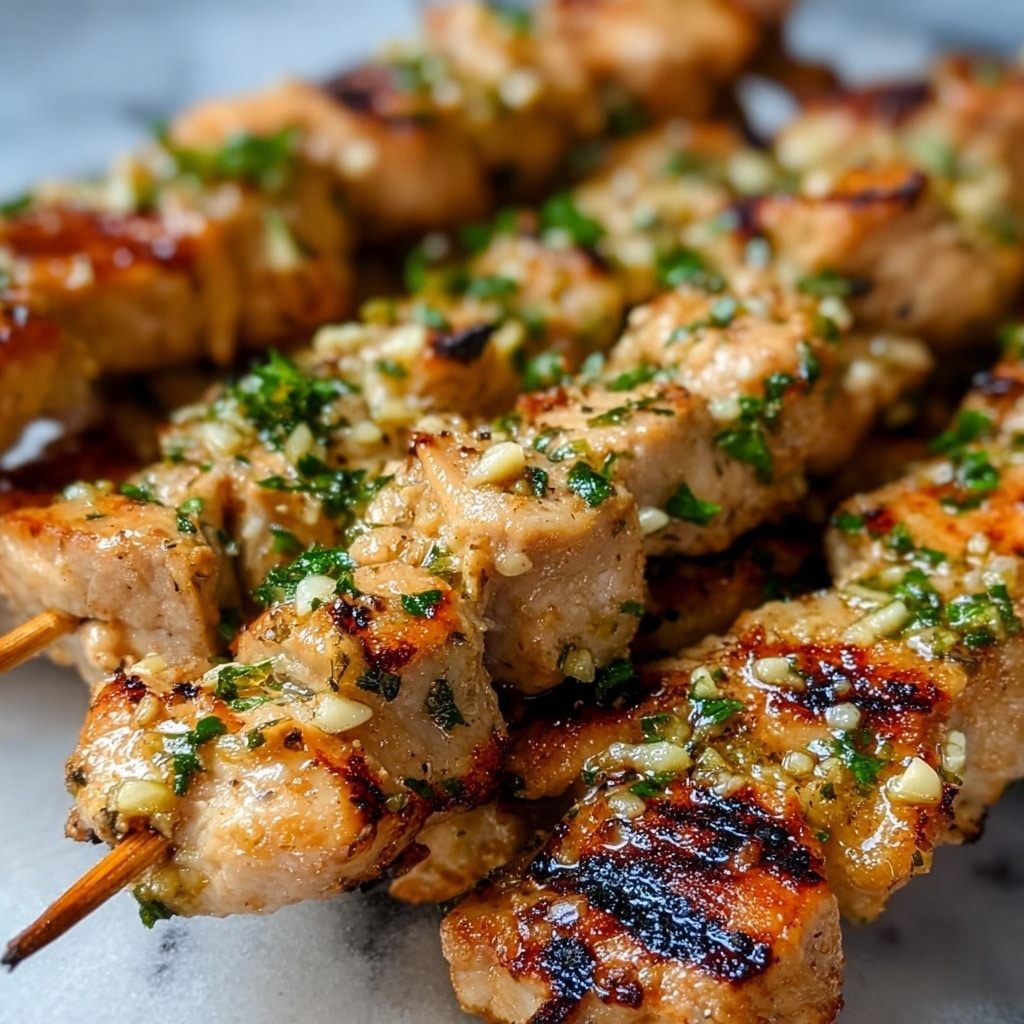 Chicken Skewers with Parmesan and Garlic Recipe - Recipe Image