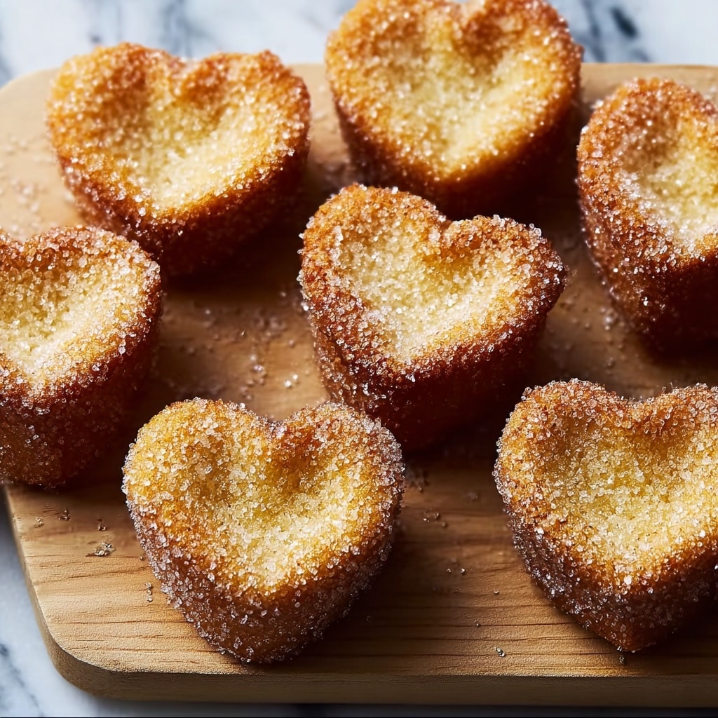 French Toast Churro Bites in Heart Shapes Recipe - Recipe Image