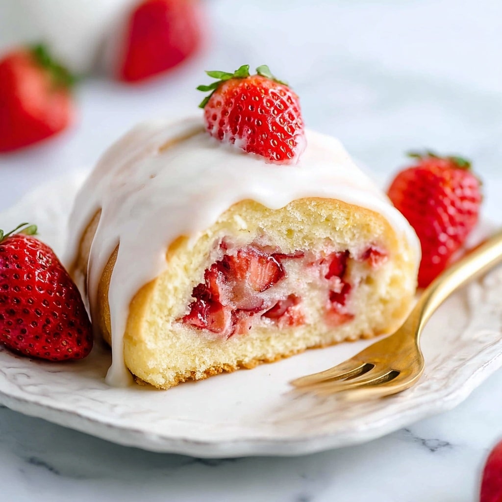Strawberry Rolls with Cream Cheese Icing Recipe - Recipe Image
