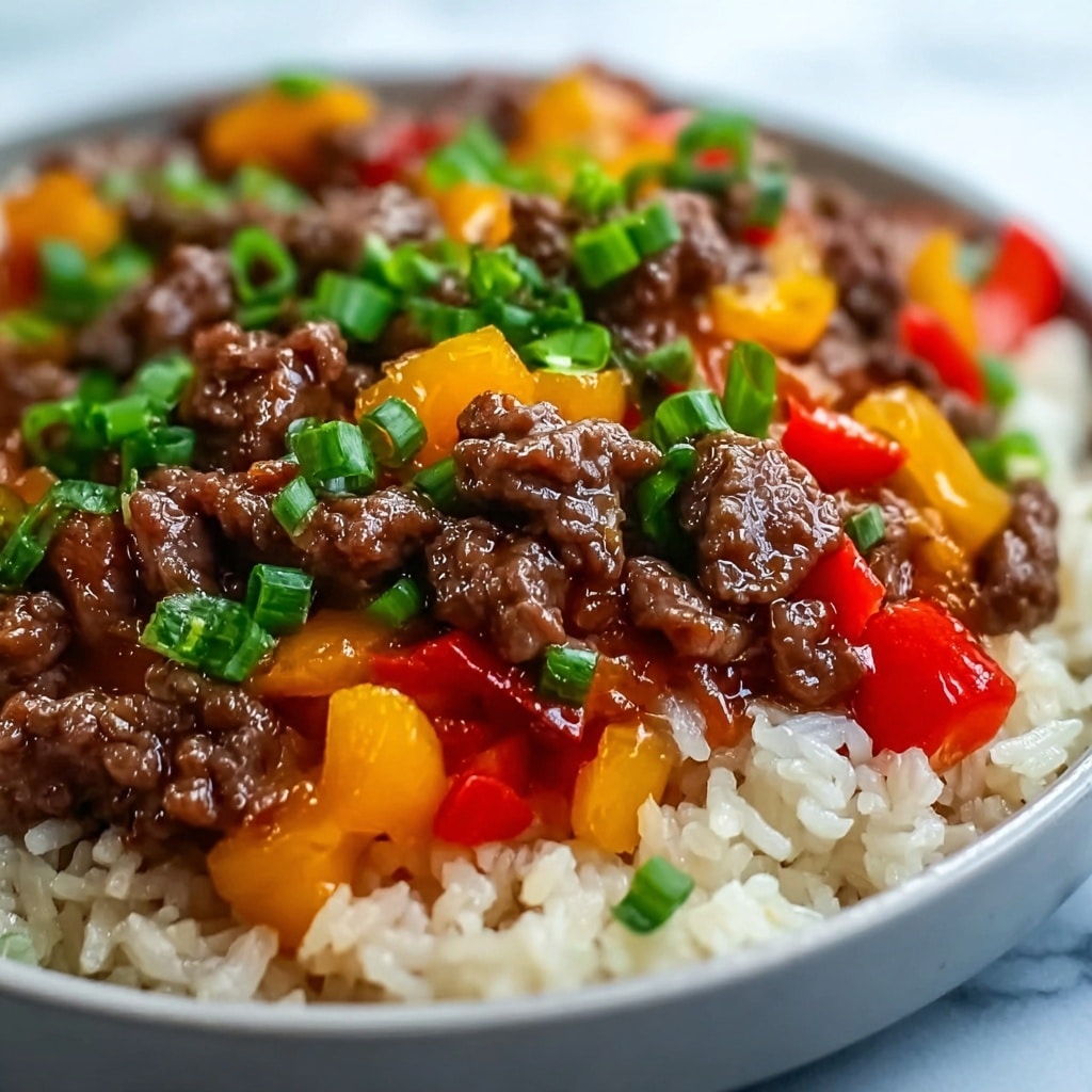 Beef and Pepper Rice Bowl Recipe - Recipe Image