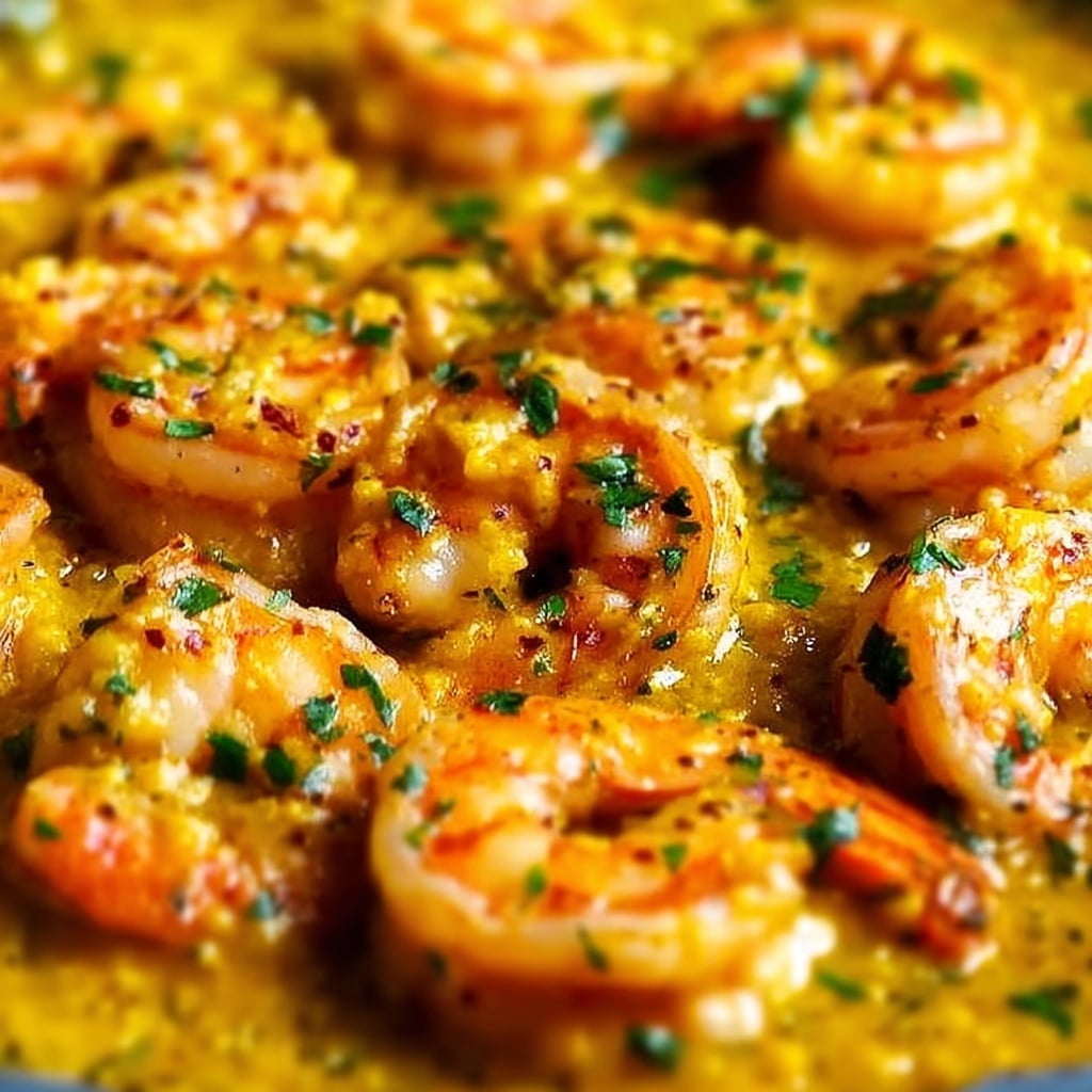 Sautéed Shrimp in Creamy Saffron Sauce Recipe - Recipe Image