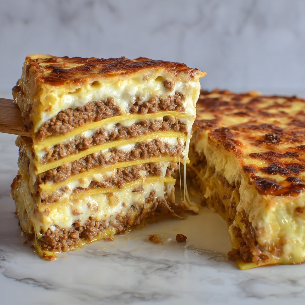 Parmesan Garlic Cheeseburger Lasagna Recipe - Recipe Image