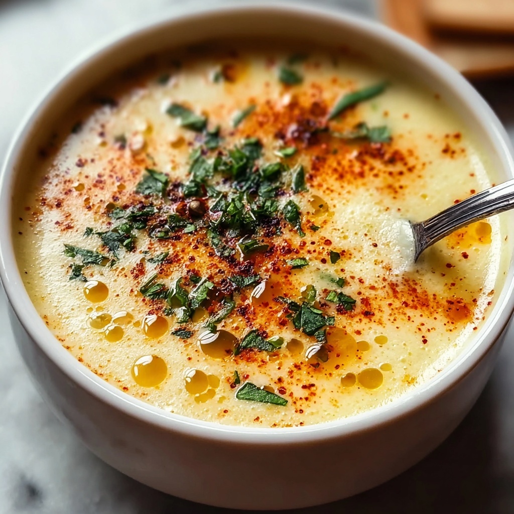 Cheddar Cauliflower and Roasted Garlic Soup Recipe - Recipe Image