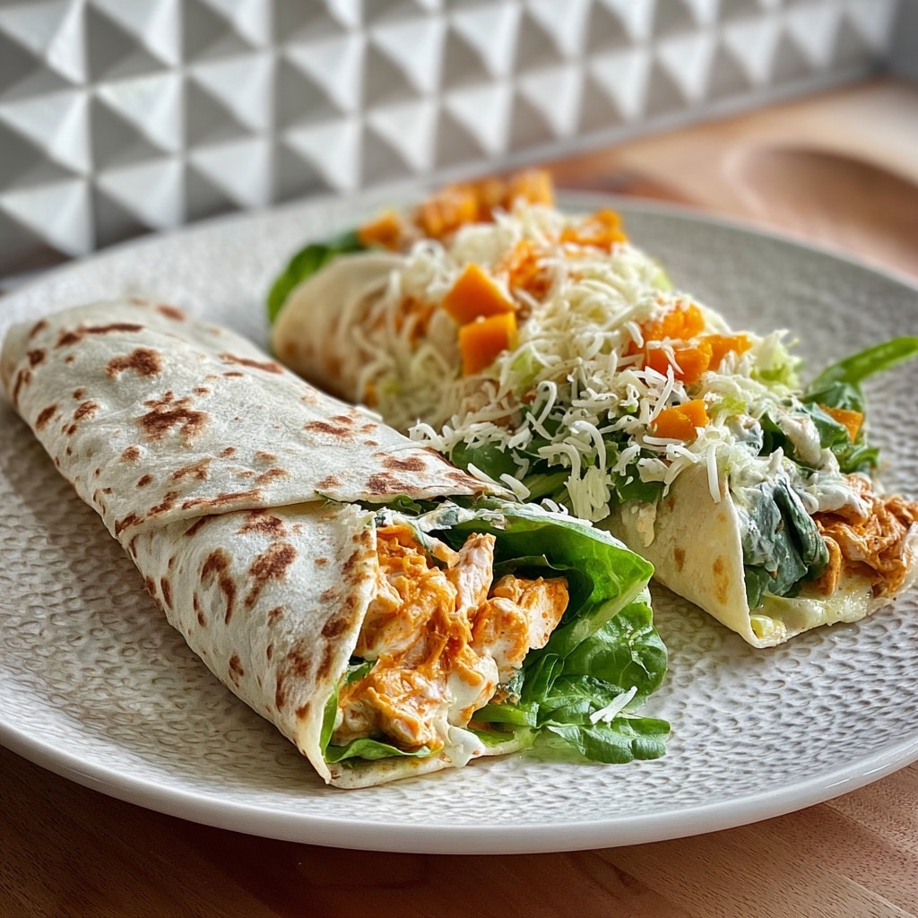 Buffalo Chicken Caesar Salad Wraps Recipe - Recipe Image