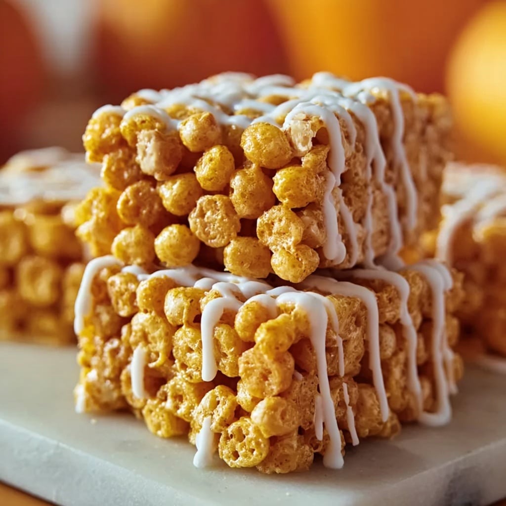 Pumpkin Spice Rice Krispie Treats Recipe - Recipe Image