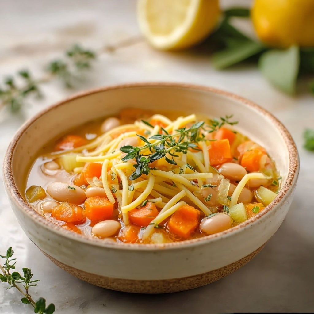 Lemon Orzo Chickpea Soup Recipe - Recipe Image