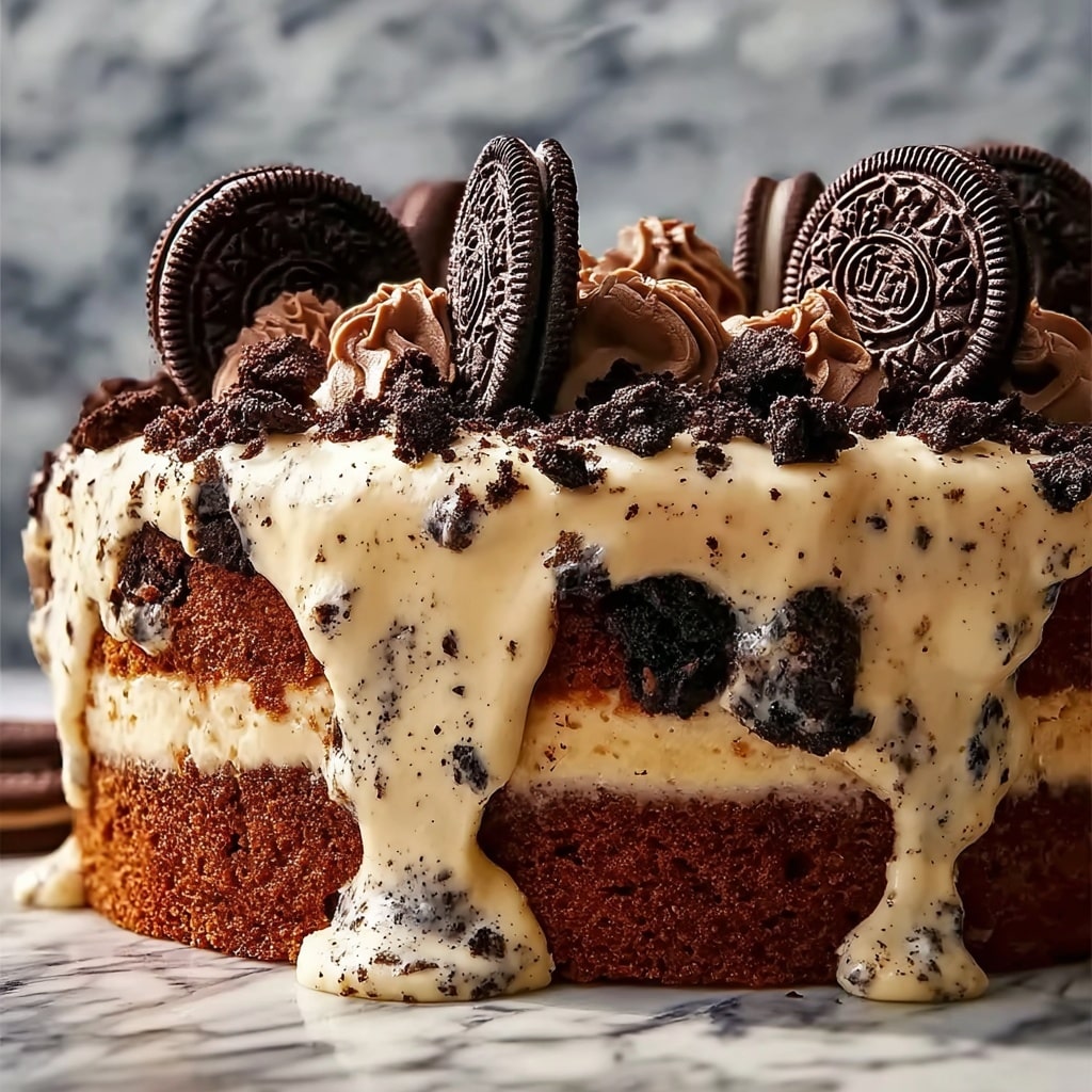 Oreo Honeybun Cake with Cinnamon Cookies 'n Cream Icing Recipe - Recipe Image