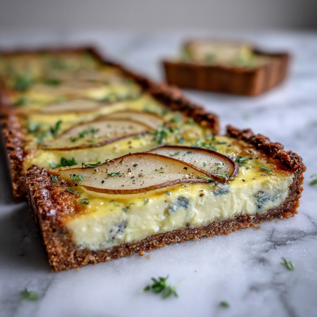 Pear and Gorgonzola Flatbread with Honey and Walnuts Recipe - Recipe Image