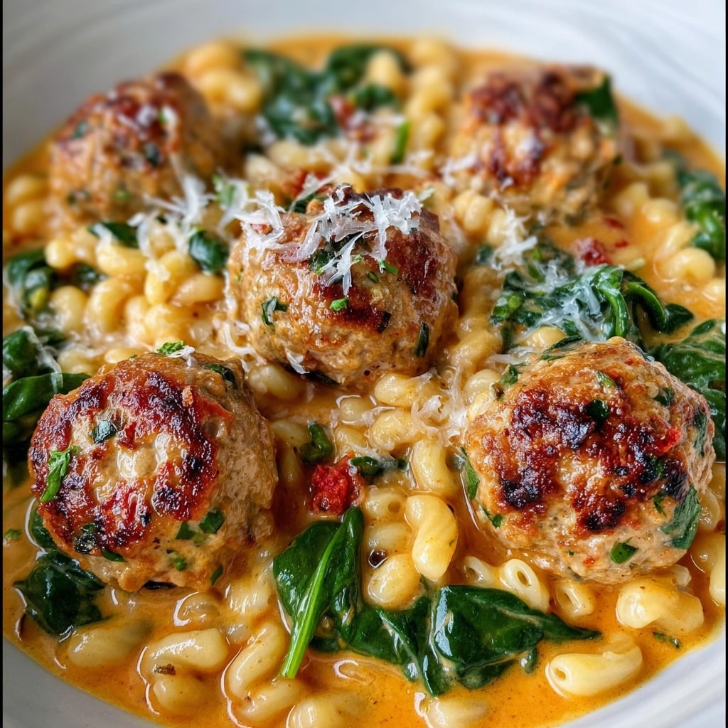 Marry Me Chicken Meatballs with Risoni Recipe - Recipe Image