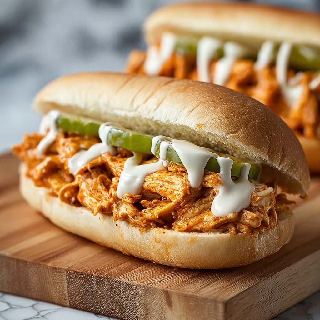 Buffalo Chicken Cheesesteak Sandwiches Recipe - Recipe Image