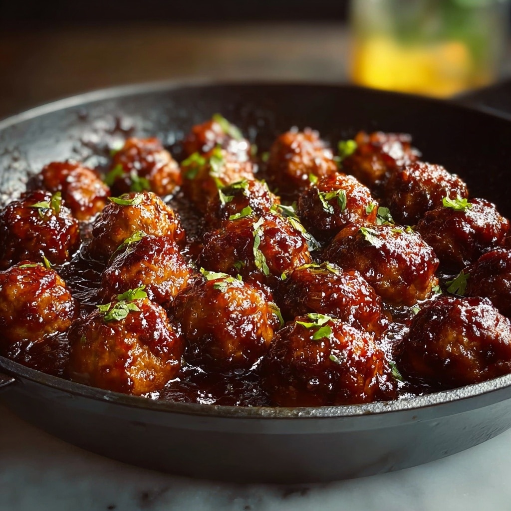Spicy Honey Garlic Chicken Meatballs Recipe - Recipe Image