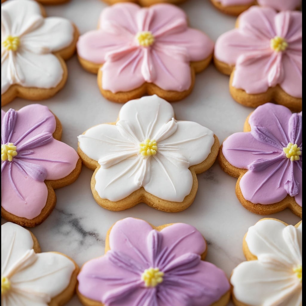 Colorful Flower Cookie Delights with Buttercream Frosting Recipe - Recipe Image