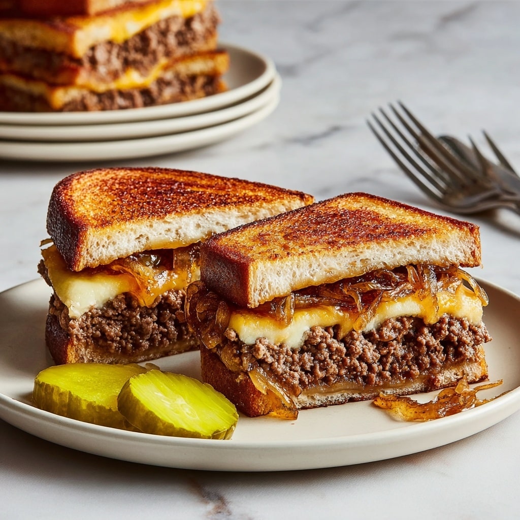 Patty Melt Toasties Recipe - Recipe Image