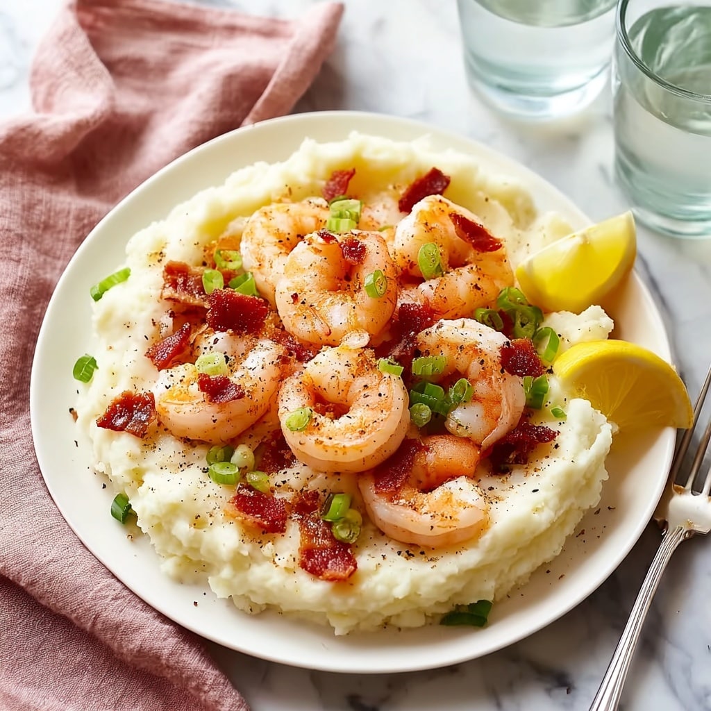 Low Carb Keto Shrimp and Grits Recipe - Recipe Image