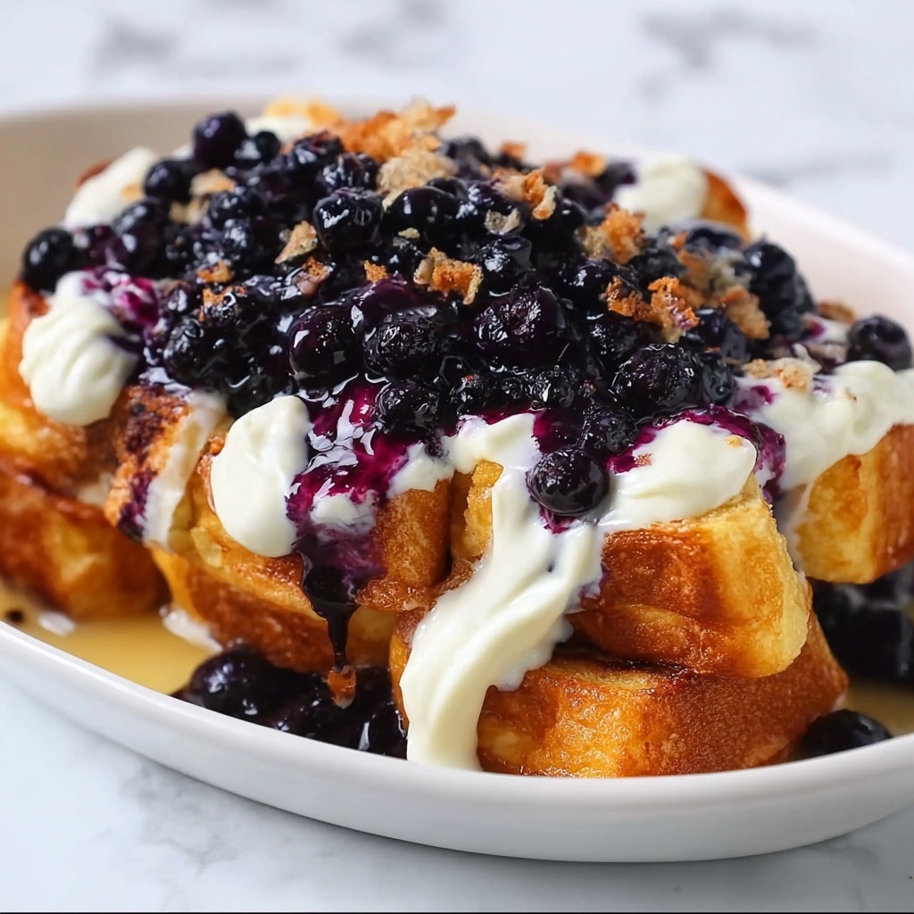 Blueberry Cream Cheese French Toast Casserole Recipe - Recipe Image