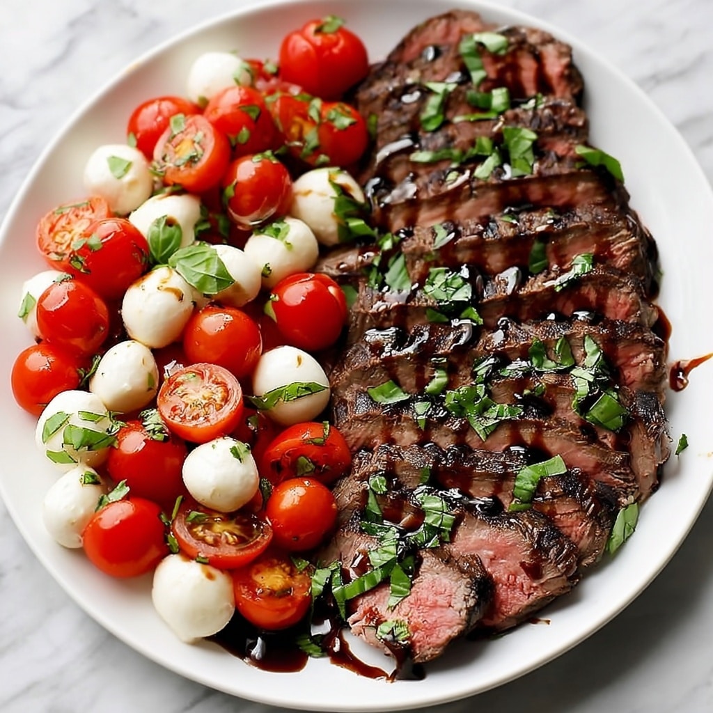 Balsamic Caprese Grilled Flank Steak Recipe - Recipe Image