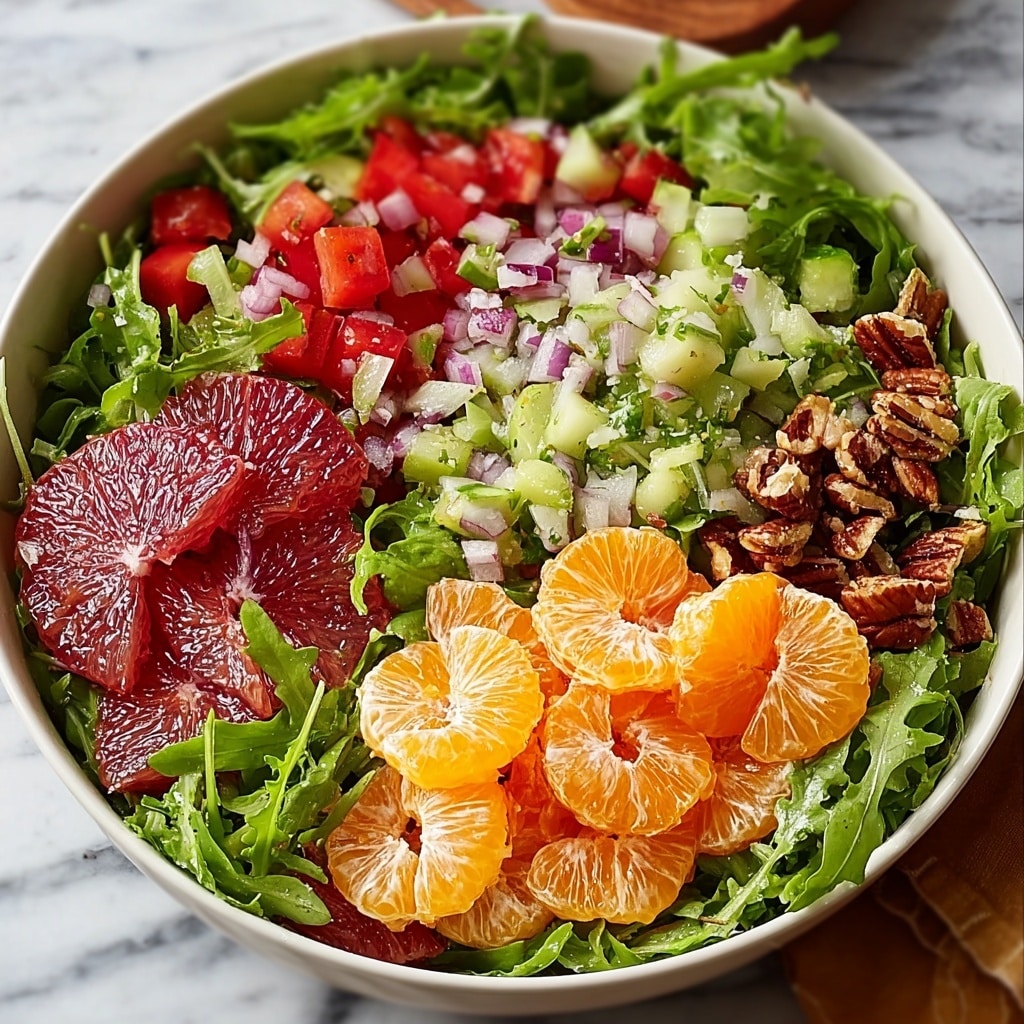 Citrus Arugula Salad with Goat Cheese and Toasted Nuts Recipe - Recipe Image