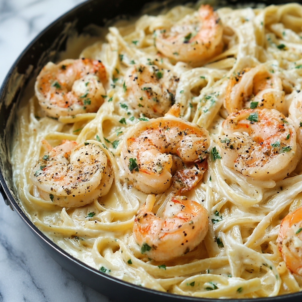 Creamy Garlic Shrimp Pasta Recipe - Recipe Image