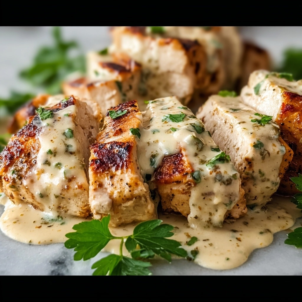 Savory Chicken Wraps with Garlic Cream Sauce Recipe - Recipe Image