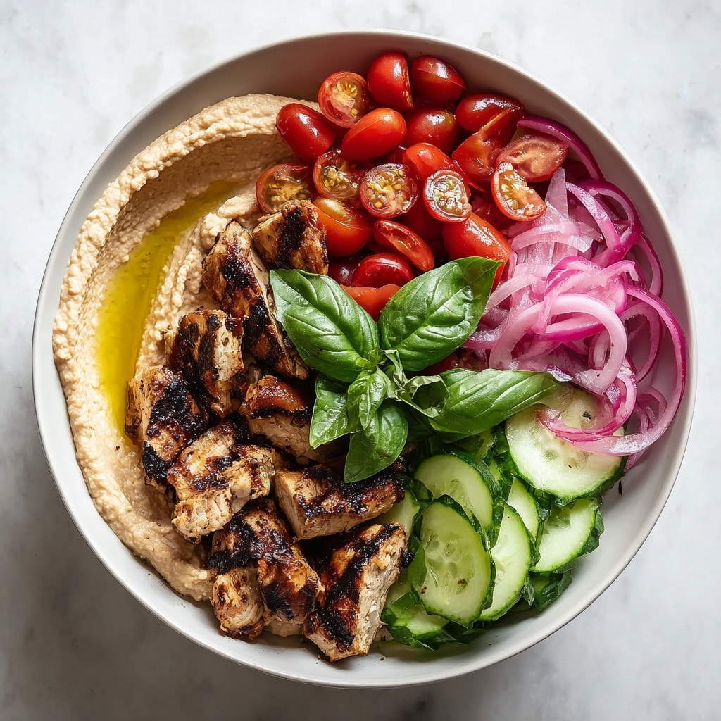 Mediterranean Chicken Bowl with Hummus Recipe - Recipe Image