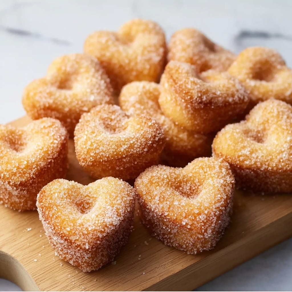 French Toast Churro Bites in Heart Shapes Recipe - Recipe Image
