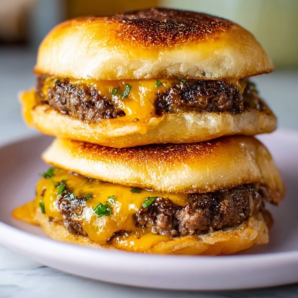 Cheeseburger Stuffed Flatbreads Recipe - Recipe Image