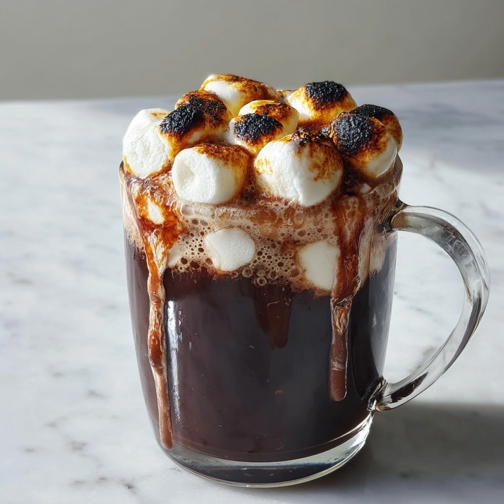 Creamy Hot Cocoa with Torched Marshmallows Recipe - Recipe Image