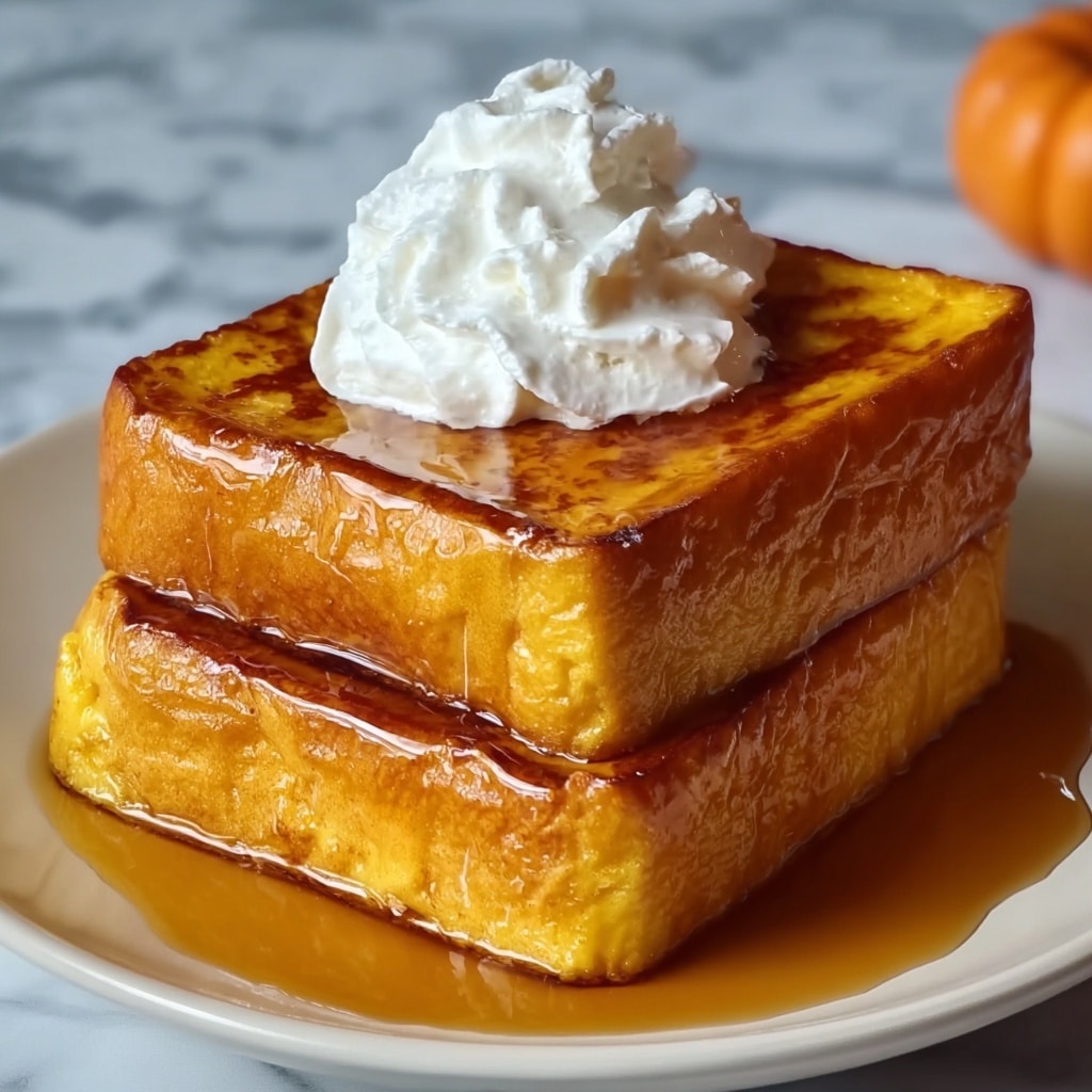 Pumpkin Pie French Toast with Homemade Pumpkin Syrup Recipe - Recipe Image