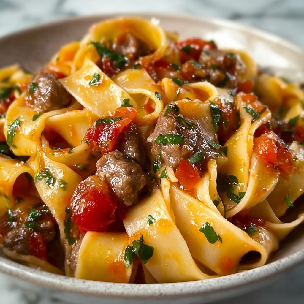 Italian Drunken Noodles Recipe - Recipe Image