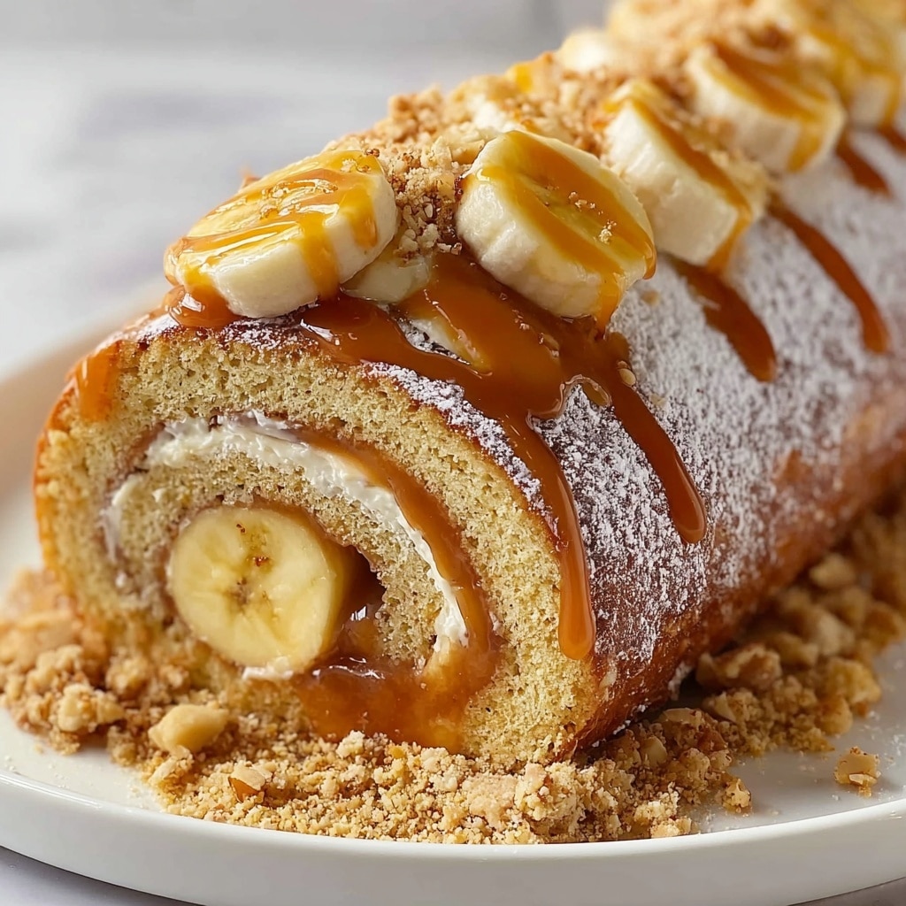 Caramel Banana Cake Roll Recipe - Recipe Image